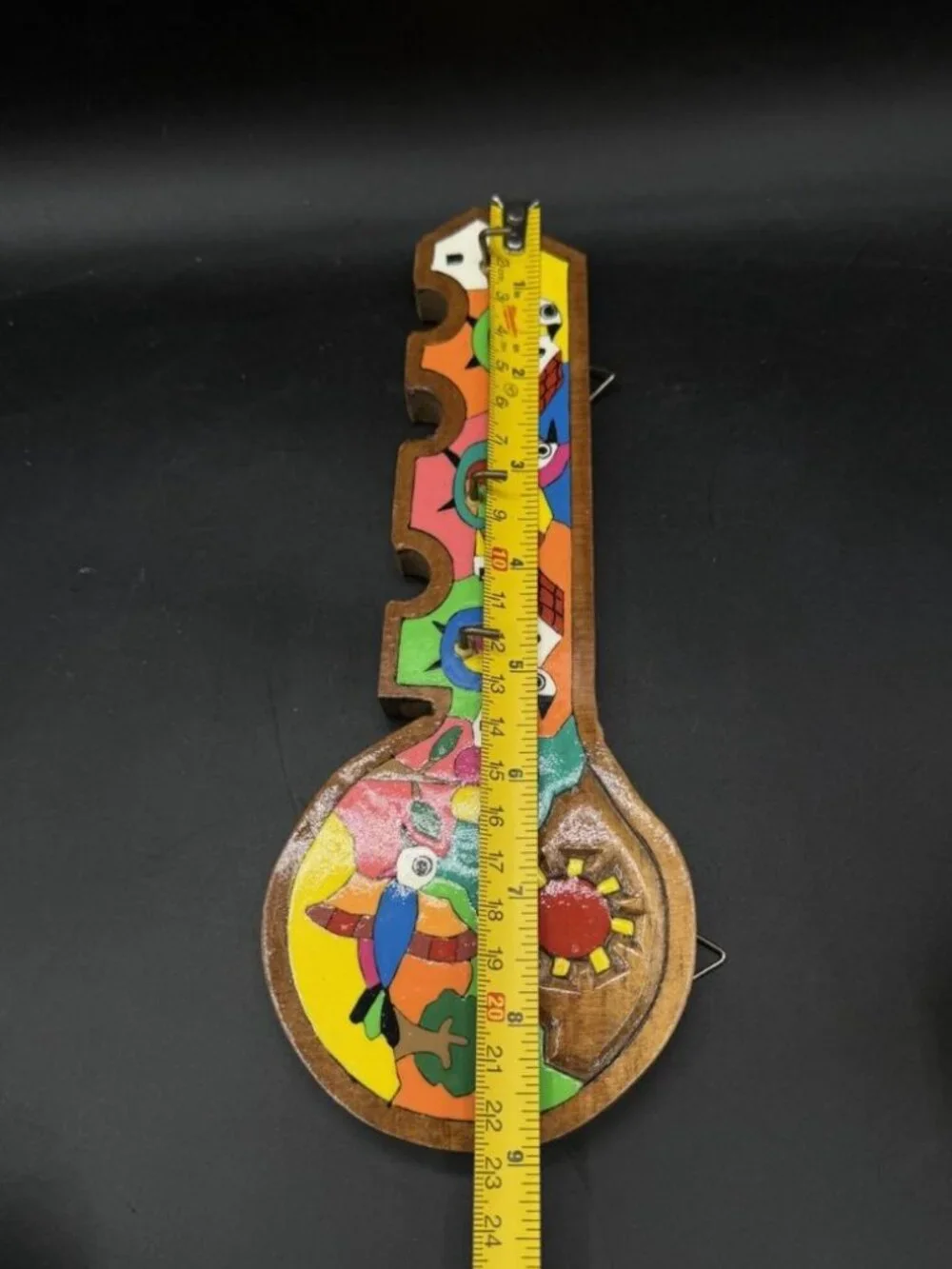 Folk Art Key Holder El Salvador Wooden Central America Tropical Birds